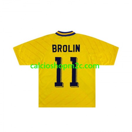Svezia Brolin 11 Retro Maglia Prima 1994 Manica Corta